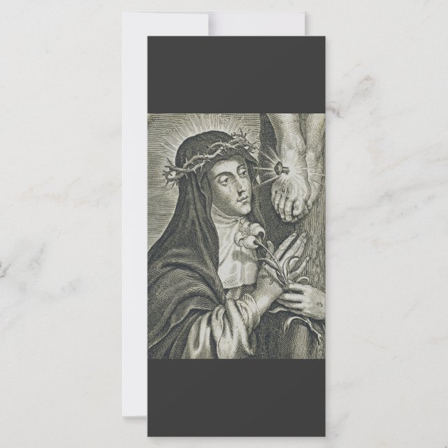 Sainte Catherine de Sienne Crucifixion Art Noir Fo (Devant)