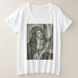 Sainte Catherine de Sienne Crucifixion Art Noir Fo