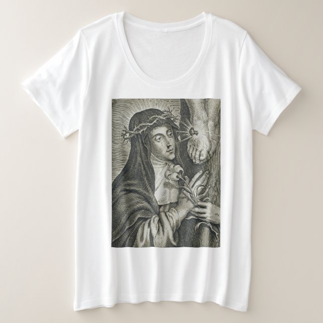 Sainte Catherine de Sienne Crucifixion Art Noir Fo (Design devant)