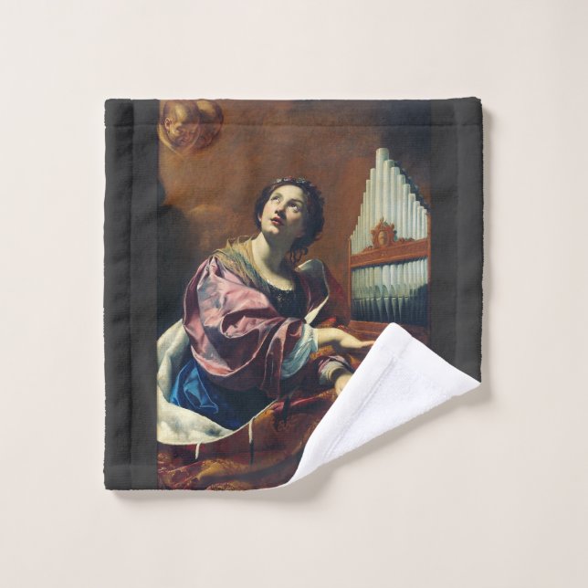 Sainte Cécile par Simon Vouet (Gant de toilette)