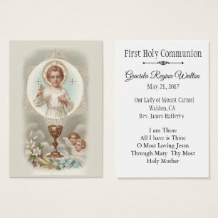 Sainte communion de Jésus de carte sainte de