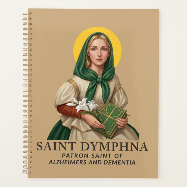 Sainte Dymphna catholique Saint Espoir & Guérison  (Devant)