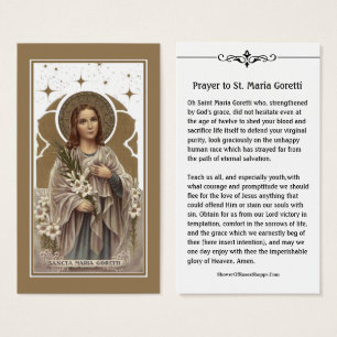 Sainte-Marie Goretti : Prière catholique Carte Sai