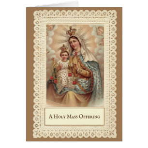 Sainte Messe Offrant Le Mont Carmel Enfant Jésus