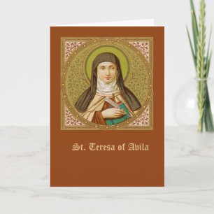 Sainte Thérèse d'Avila (SNV27) Carte de vœux vierg