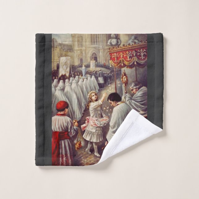 Sainte Thérèse jetant des roses Corpus Domini Beau (Gant de toilette)
