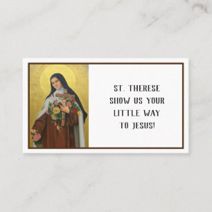 Sainte Thérèse Prière religieuse Cartes saintes