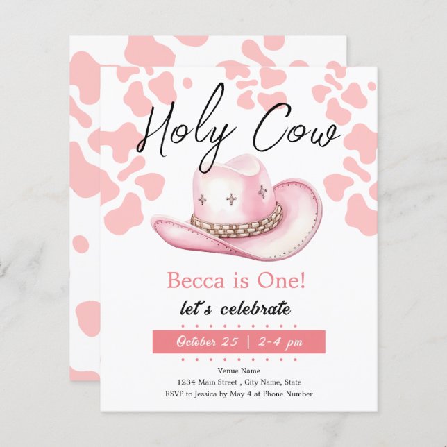 Sainte vache 1ère Casquette fille fille anniversai (Devant / Derrière)