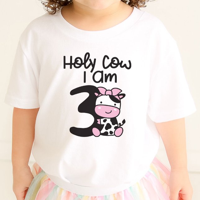 Sainte Vache Je Suis 3 Fille Anniversaire T-shirt (Créateur téléchargé)