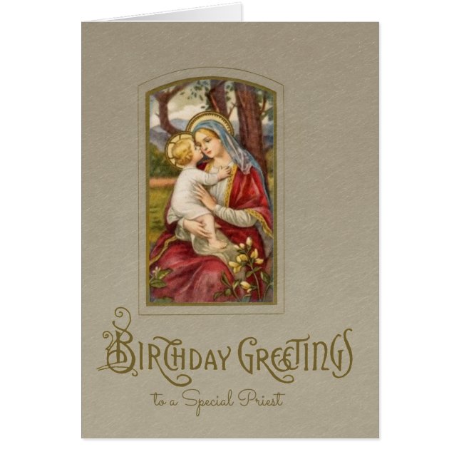 Sainte Vierge Marie Religieuse Vintage (Devant)