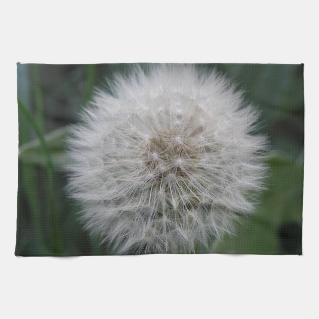 Saisie Dandelion Fleur Serviette de cuisine (Horizontal)