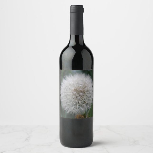 Saisie Dandelion Fleur Vin bouteille Étiquettes (Devant)