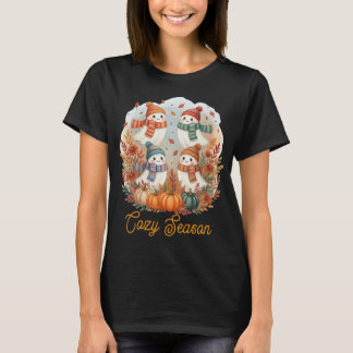 Saison cosy Fantômes d'automne T-shirt