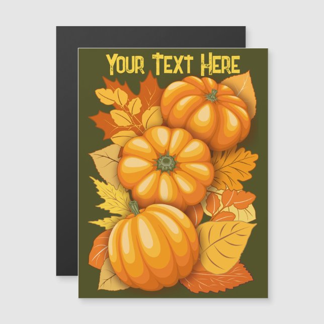 Saison d'automne Halloween Citrouille Motif (Devant / Derrière)