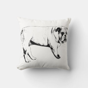 Saison de neige Bulldog Coussin
