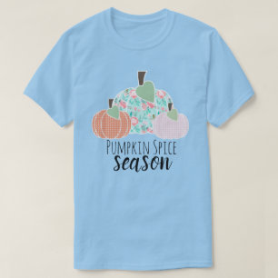 Saison d'épices citrouilles Floral et T-shirt plai