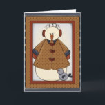 Saison d'hiver Snowfolk Snowman Carte de voeux 1<br><div class="desc">Cette carte est prête pour vous d'ajouter votre propre message personnel à l'intérieur ... {carte design/graphisme par Trina Clark - design final par marlodeedesigns.com} © 2004-2013 MarloDee Designs : Tous droits réservés. Toutes les licences nécessaires ont été achetées et sont versées au dossier. Les images sur ce site ne sont...</div>