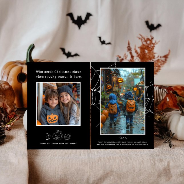Saison éffrayante Halloween Carte photo (Créateur téléchargé)
