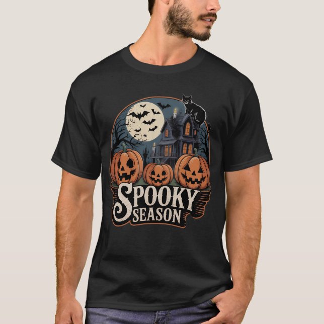 Saison éffrayante Halloween T-shirt Vintage | Retr (Devant)