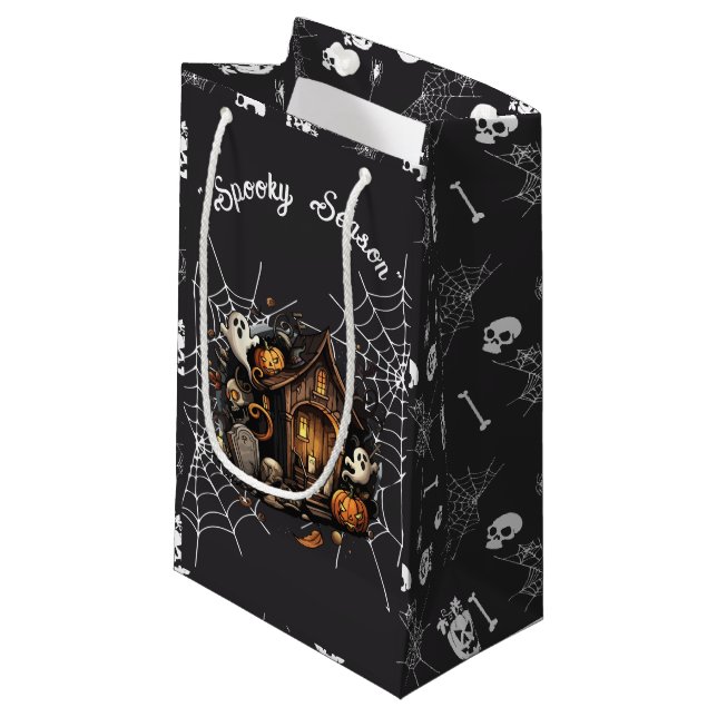 👻 saison Éffrayante Maison hantée noir Sac cadeau (Devant Angle)