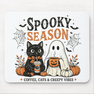 Saison effrayante tapis de souris Halloween Café C
