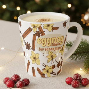 Saison Eggnog Personnalisé Cosy Latte Mug