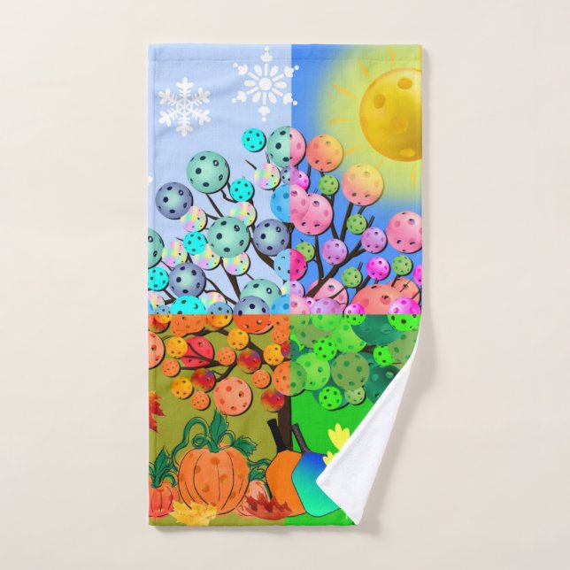 Saison Toujours Pickleball hiver printemps été aut (Serviette à main)