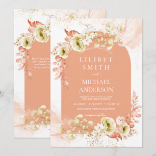 Saisons Chute Plus Tôt Mélange Boho Floral Mariage