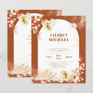 Saisons Chute Plus Tôt Mélange Boho Floral Mariage