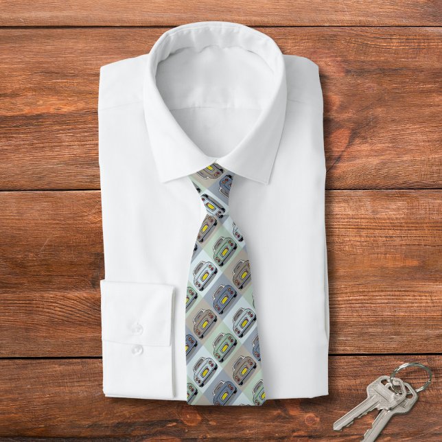saisons Figaro Cravate voiture (Figarations Figaro Car Pattern Tie just for you)