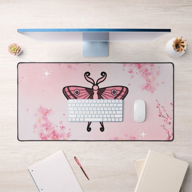 Sakura Bliss, Fond de Sakura à Papillon Rose (Bureau 1)