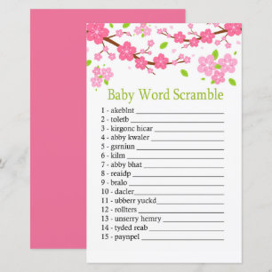 Sakura branche Baby mot scramble jeu