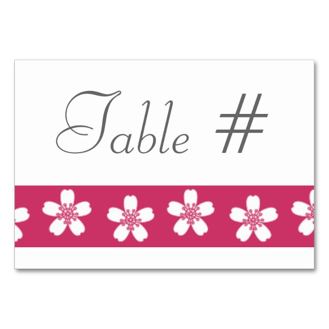 Sakura de charme avec carte de table de framboise (Devant)