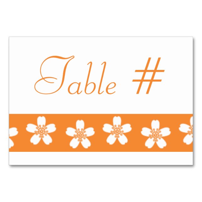 Sakura de charme avec carte de table orange (Devant)