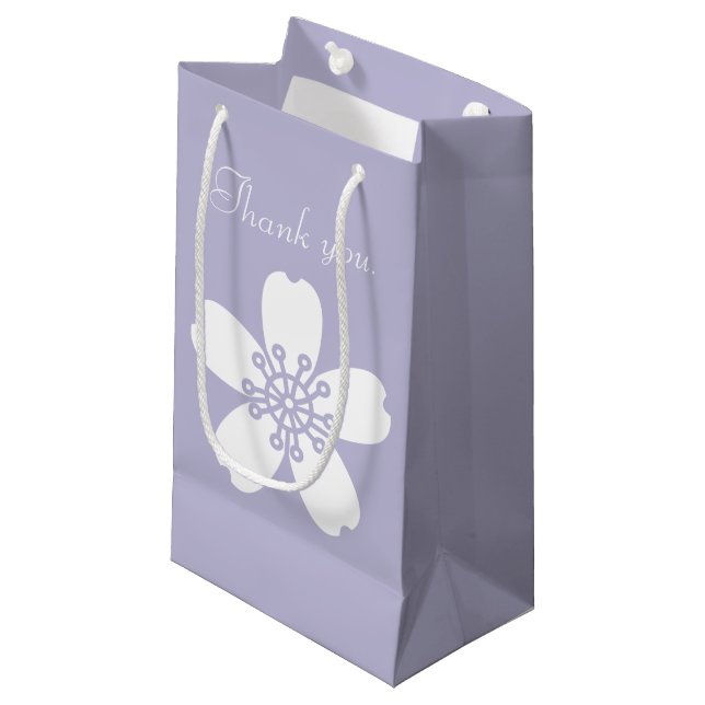 Sakura de charme en sac cadeau Lavender (Devant Angle)
