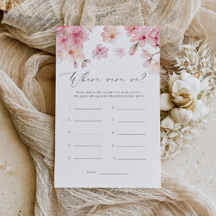 Sakura fleur Où étions-nous jeu de douche nuptiale