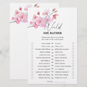 Sakura - Jeu de baby shower pour la mariée