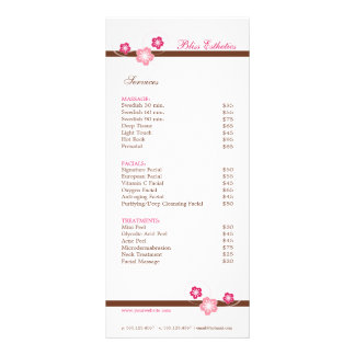 Sakura Spa Menu Modèle - Double face