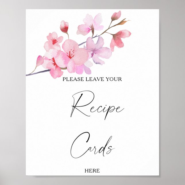Sakura - Votre carte de recettes ici Poster (Devant)