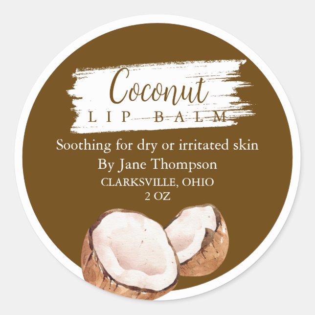 Salade de coco / baume / Étiquette de savon (Devant)