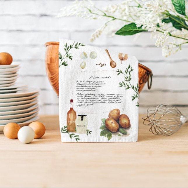 Salade de pommes de terre | Serviettes de thé de r (Créateur téléchargé)