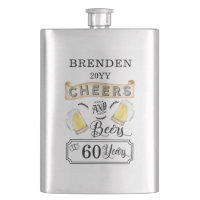 Salades et bières à 60 ans Fiole d'anniversaire