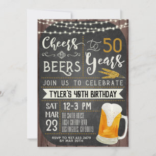Salades et bières Invitation 50e anniversaire
