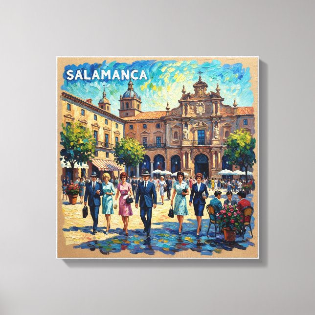 Salamanca Espagne Plaza Mayor Toile tendue (Recto)