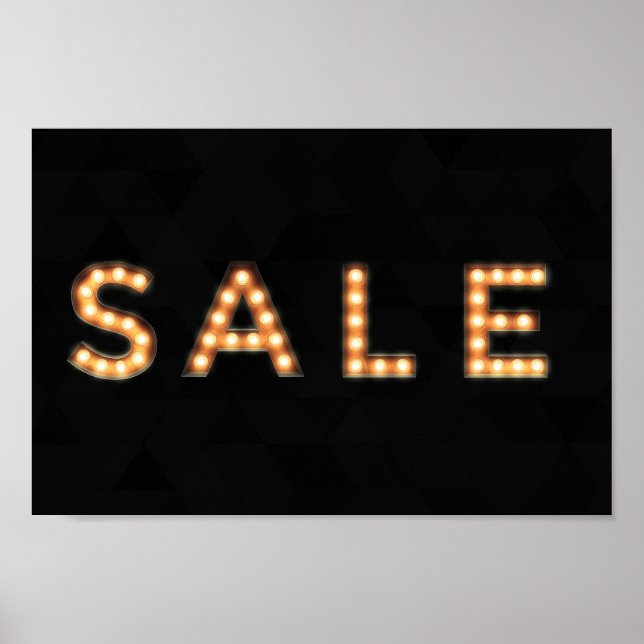  Sale Sign ,  Black Lights Poster (Devant)