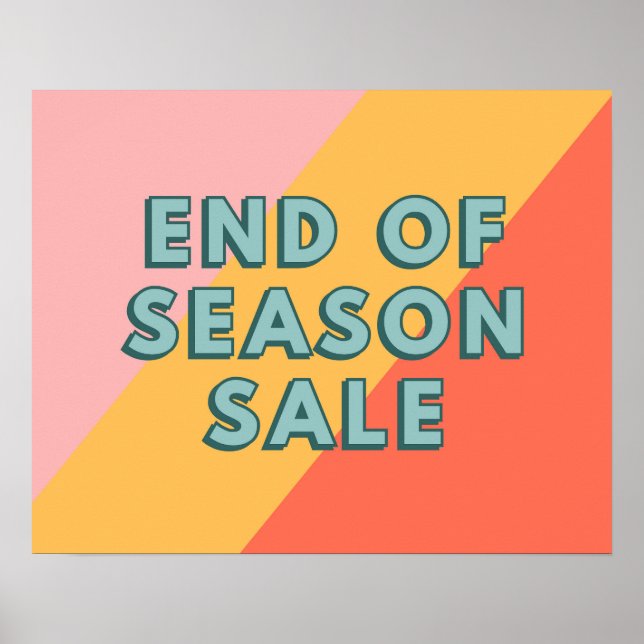 Sale Sign, End of Season Sale Poster (Devant)