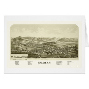 Salem, carte panoramique de NY - 1889