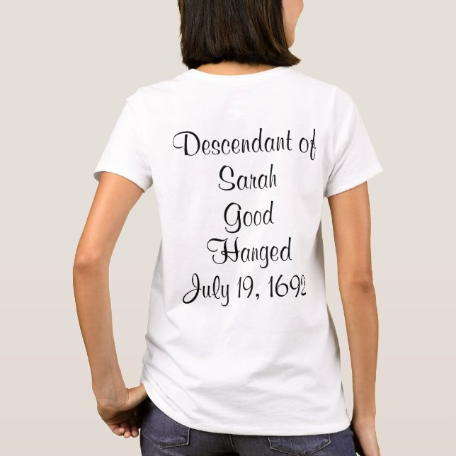 Salem Witch Descendants Bridget Bishop T-Shirt (Dos)