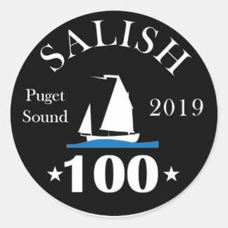 Salish 100 autocollants 3 pouces (feuille de six)