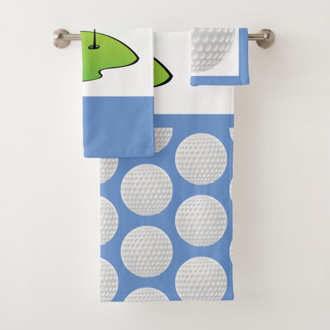 Salle de bain avec balle de golf monogramme (En situation)